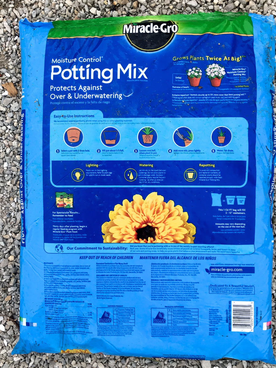 miracle-gro moisture control potting mix 1 cu ft Miracle-Gro Moisture Control Potting Mix 1 cu. ft. – Vern Goers Greenhouse