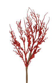 Sparkled Twig Red Glitter 24"