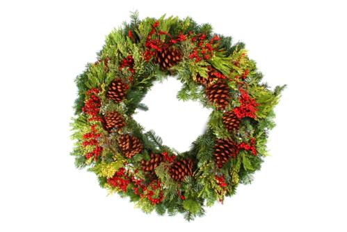 Multicone Canella Berry 24" Wreath